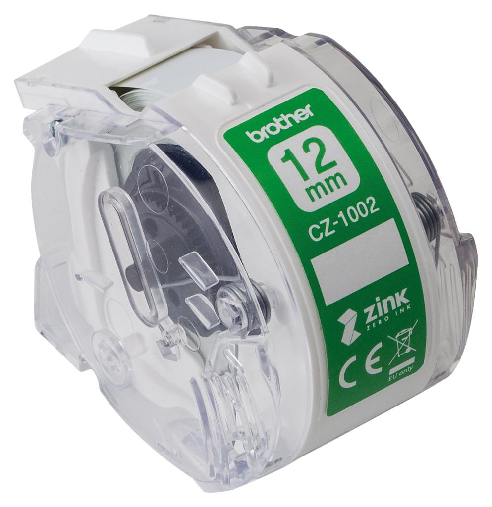 Brother CZ1002 Étiquettes en rouleau - 12 mm, blanc Image du produit 