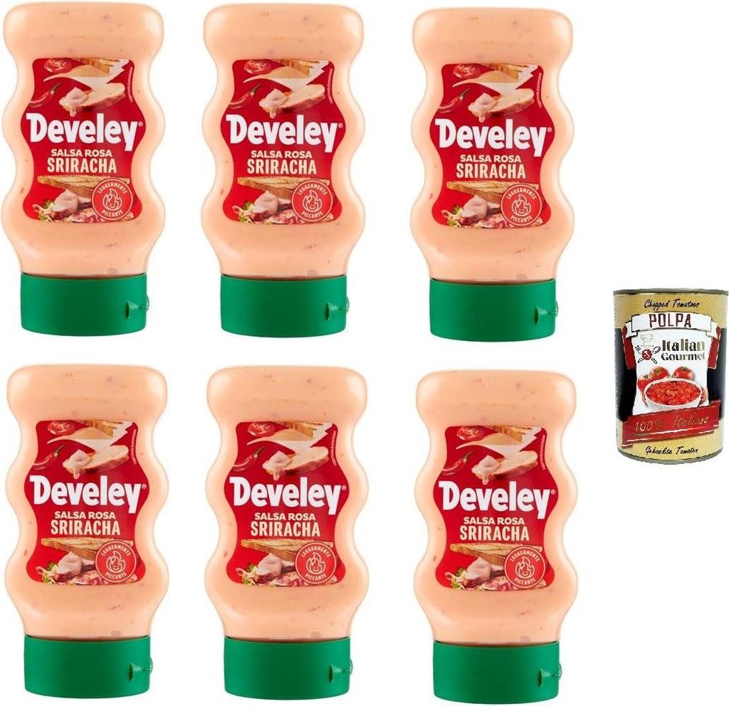 Salsa Rosa Sriracha Leicht scharf Squeeze 6 x 250g+ Italian Produktbild 