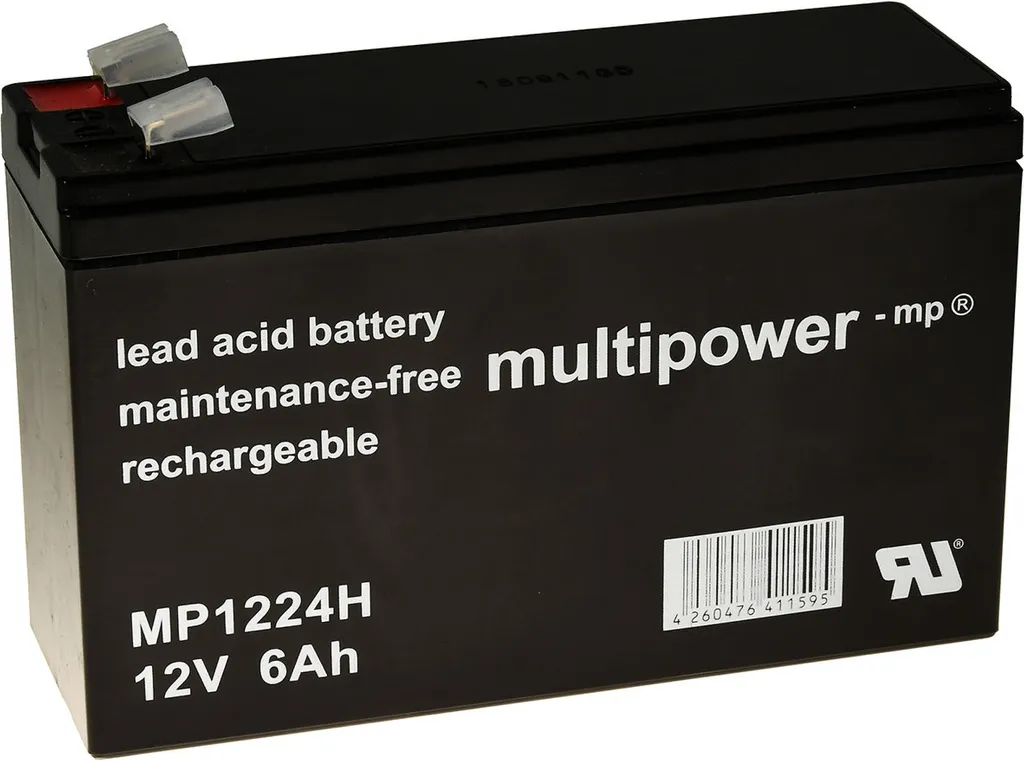 Batterie 12V 24Ah MP1224H Powery pour Onduleur et Matériel Médical Mobile