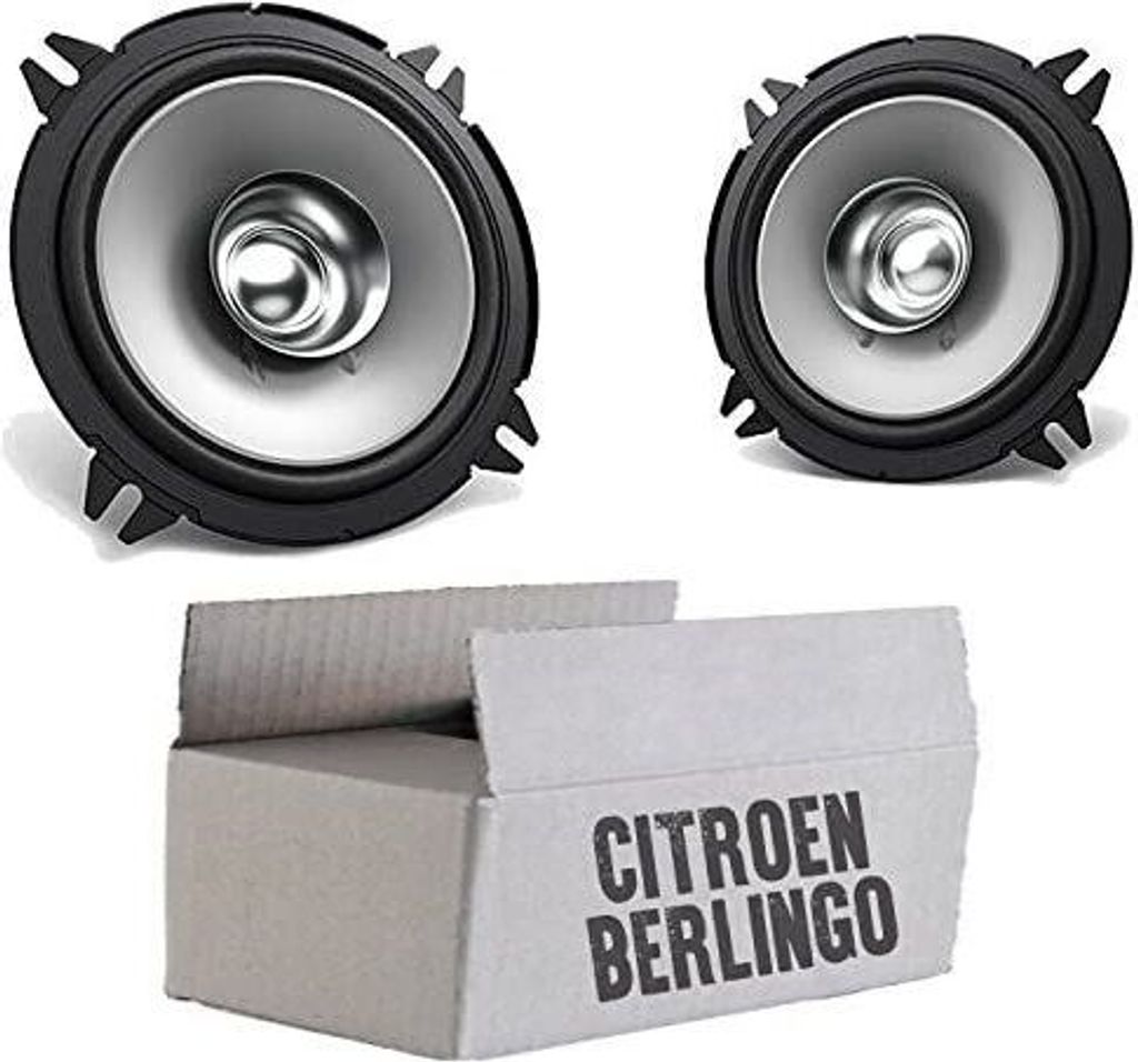 Lautsprecher Boxen Kenwood KFC-S1356 - 13cm Koax Auto Einbauzubehör - Einbauset passend für Citroen Berlingo 1 Heck - justSOUND