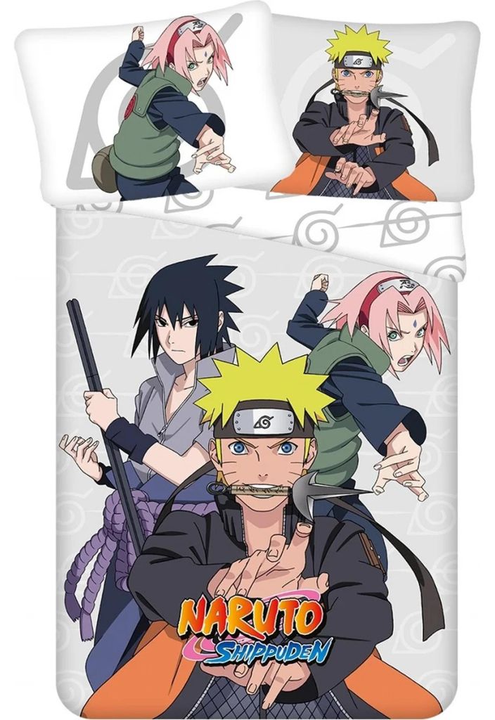 Naruto literie en coton 140x200 cm housse de couette + Image du produit 