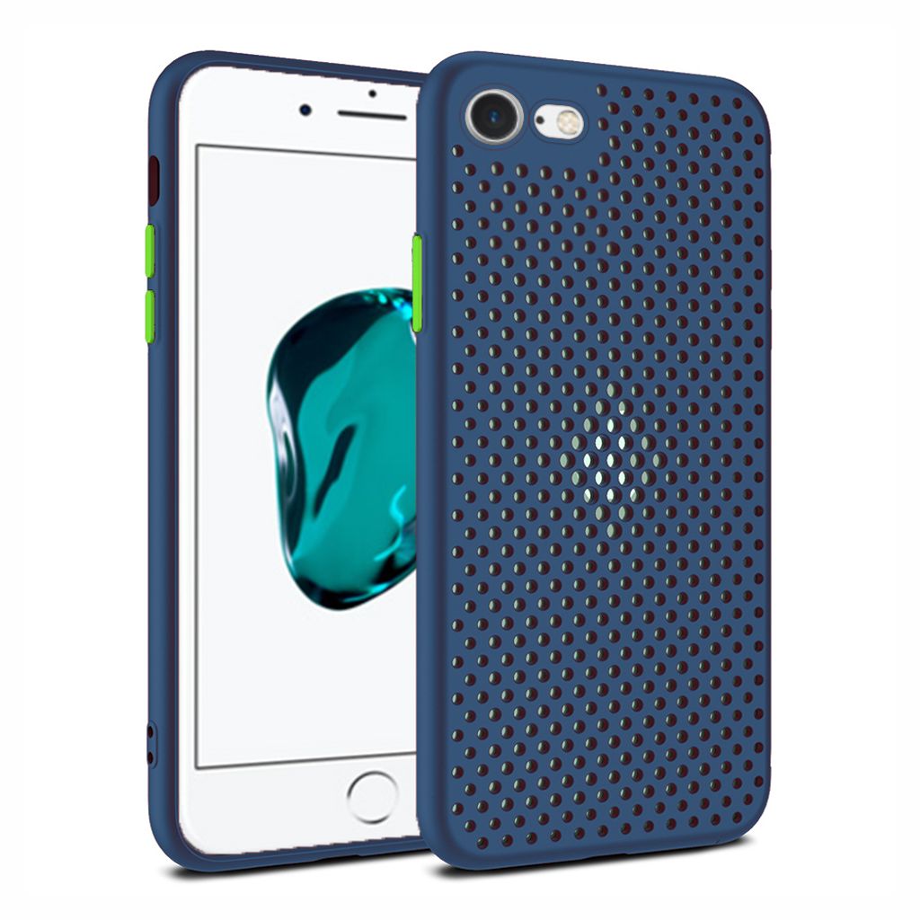Smartphonica iPhone 6/6s Silikonhülle mit Löchern - Dunkelblau