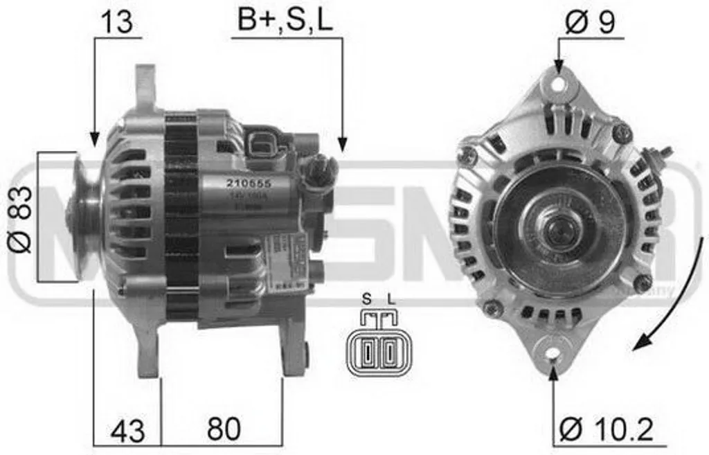 Alternateur ERA 210555A pour Nissan Almera II et Tino - OE LR110 0724