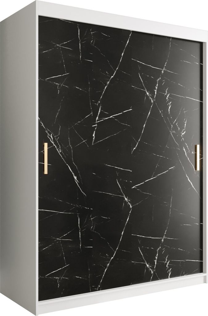Schwebetürenschrank MARMUR T 150, Kleiderschrank für Schlafzimmer, Modern Design