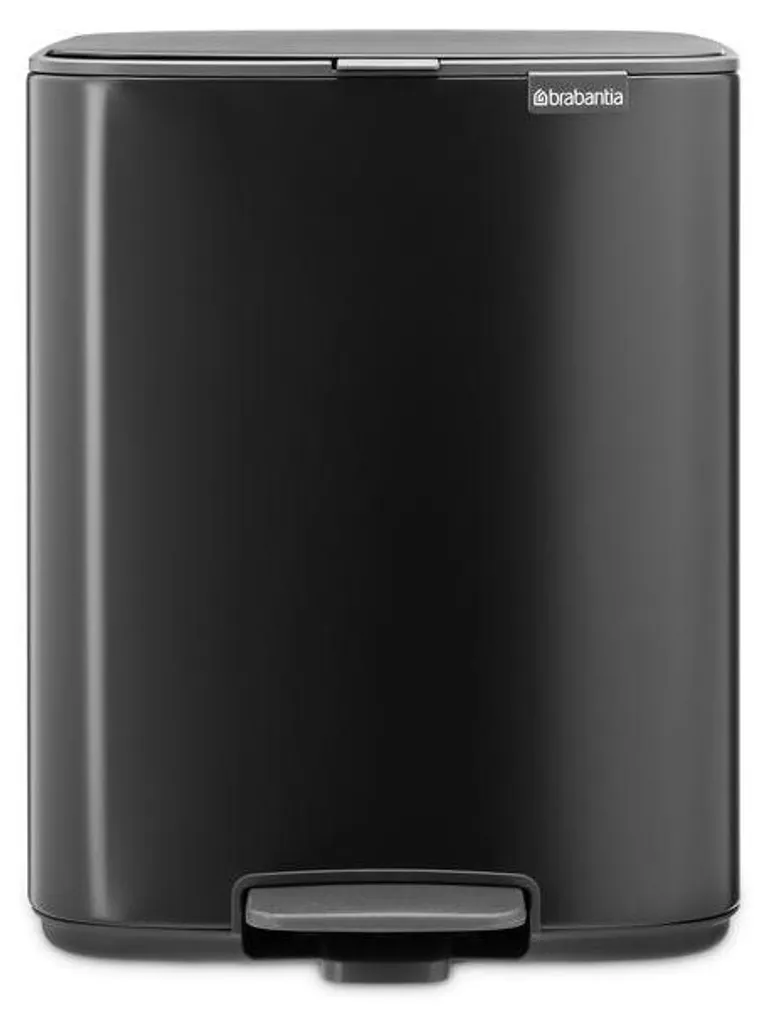 Poubelle Compacte 12L pour Bureau et Cuisine - Bo Noir Mat Brabantia