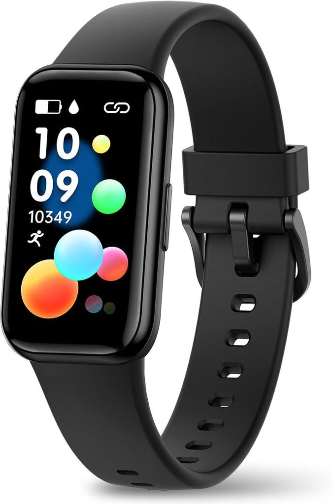 meoonley Fitnessuhr Smartwatch mit Schrittzähler Herzfrequenz SpO2 Schlaftracking IP68 wasserdicht Sport Uhr kompatibel mit Android iOS