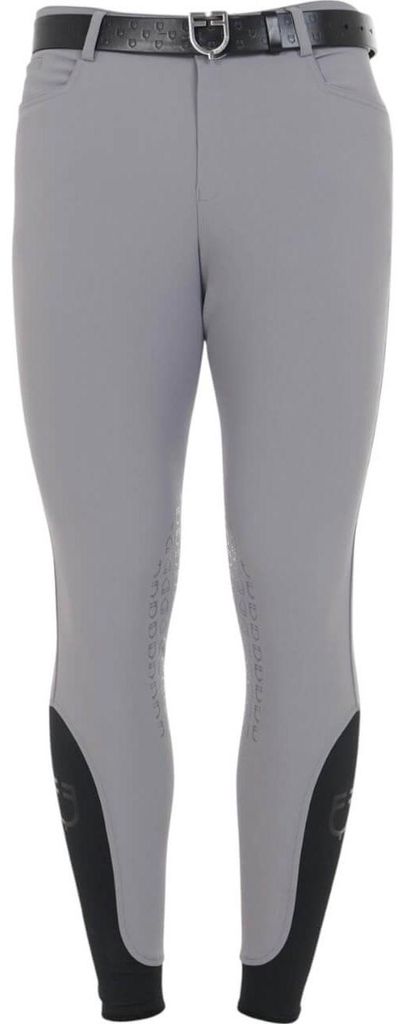Equestro Reithose Herren Slim Fit Kneegrip Breeches Herrenreithose Frost Grey 48