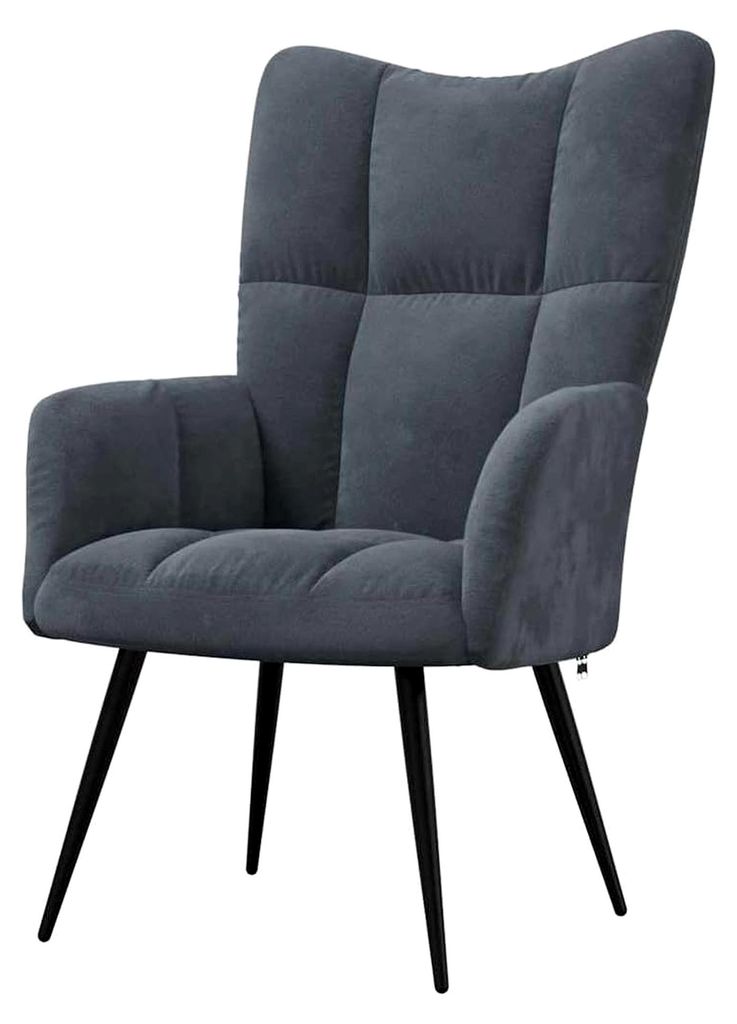 Dunkelgrauer Samt Relaxsessel 61x70x96,5 cm (BxTxH)