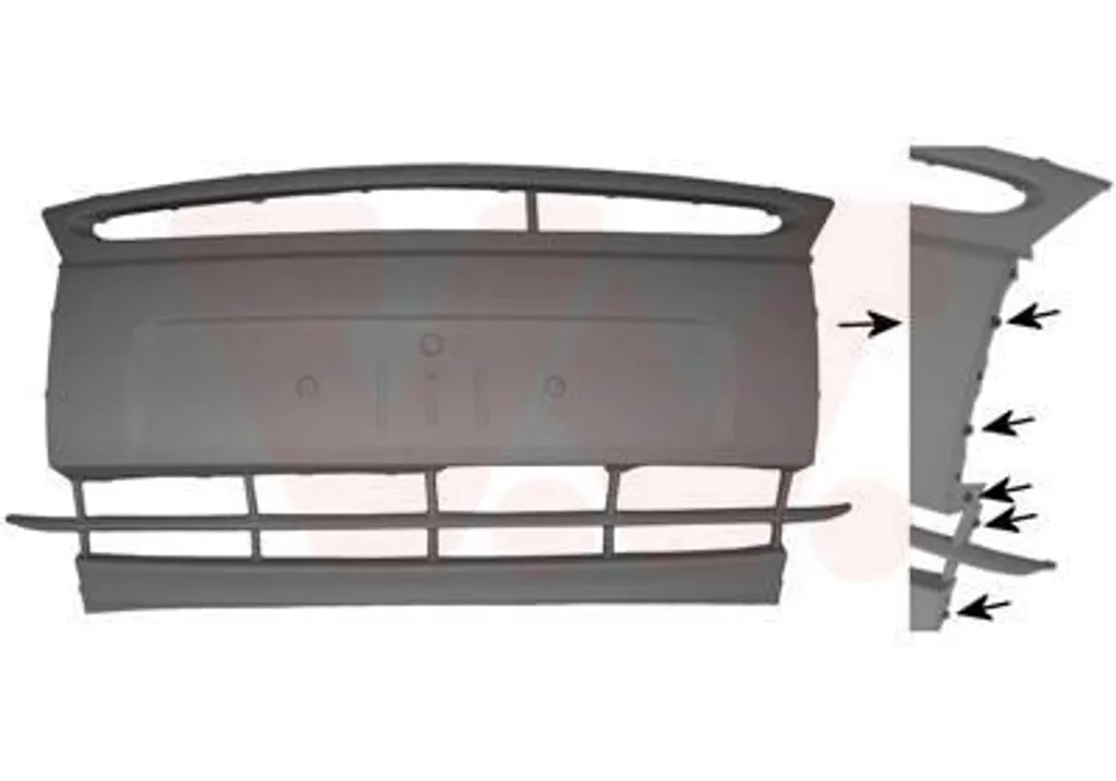 Pare-chocs central avant 1126-7247 compatible avec Ford Focus et Fiesta