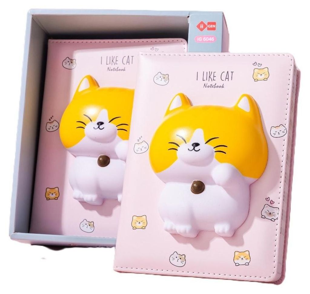 Squishy Notatnik Kotek z miękką okładką 128 stron Zdjęcie produktu 