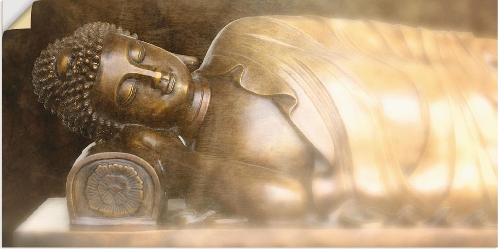 ARTland Wandbild, selbstklebend liegender Buddha Größe: 60x30 cm