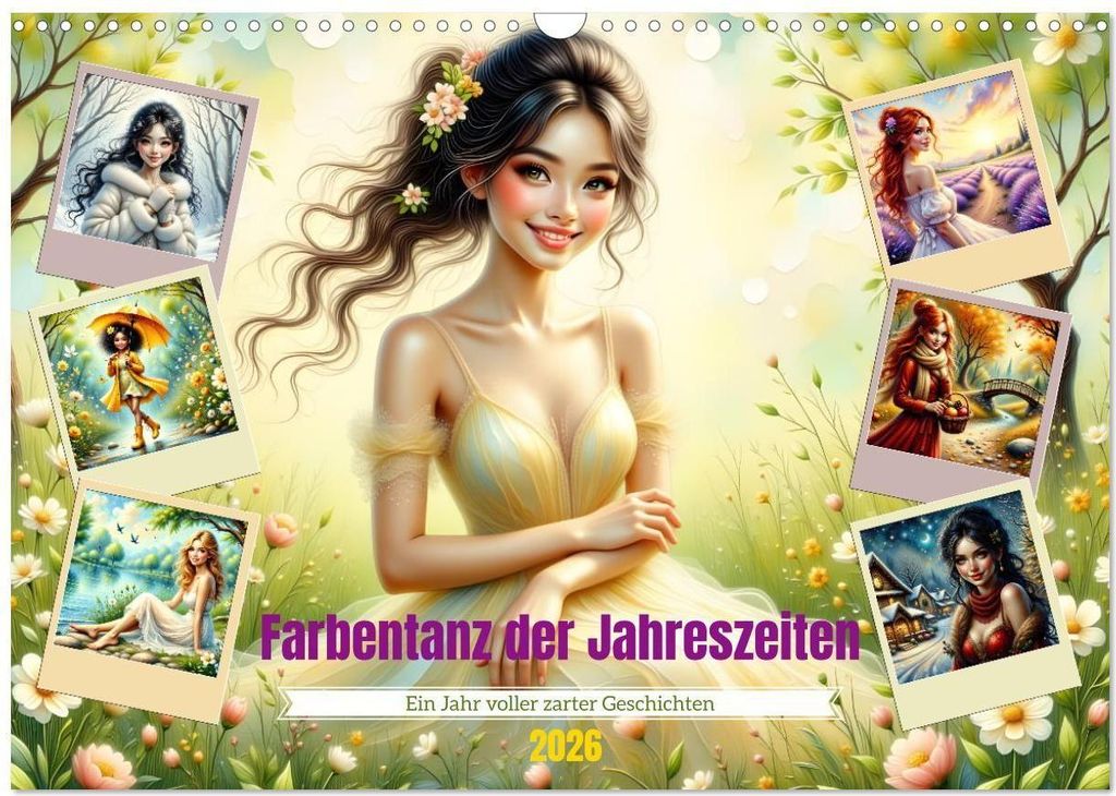 Farbentanz der Jahreszeiten (Wandkalender 2026 DIN A3 quer), CALVENDO Monatskalender