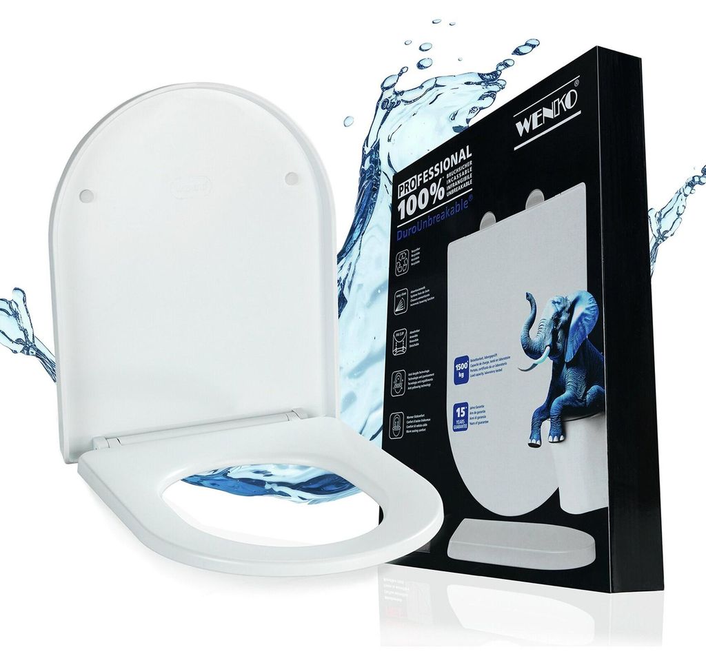 Langsame Absenkung WC-Sitz LAGOR, 44 x 36 cm, WENKO Produktbild 