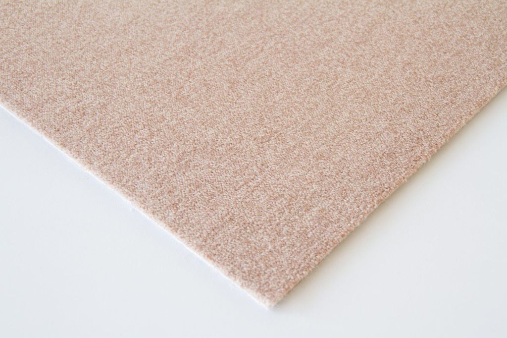 Steffensmeier Velours Teppichboden Mirano Meterware | Auslegware für Kinderzimmer Wohnzimmer Schlafzimmer | Hellbraun, Größe: 100x700 cm