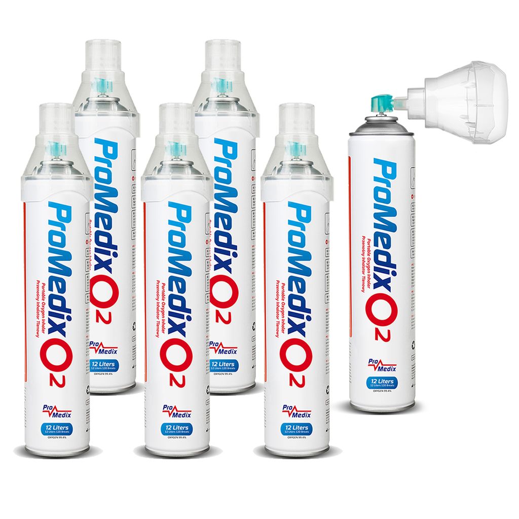 6x Prenosný 99,4% kyslíkový inhalátor Promedix 12L PR-994 Obrázok produktu 