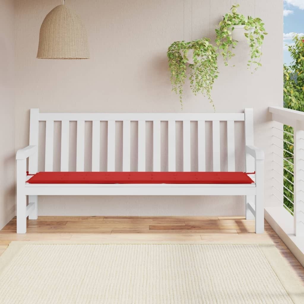 Cloris Designermöbel Gartenbank-Auflage Rot 200x50x3 cm Oxford-Gewebe 2024 Neu