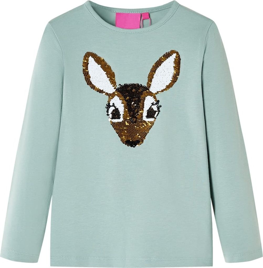 Kinder-Langarmshirt Minzgrün 128