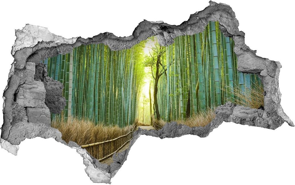 Selbstklebender Loch-3D-Aufkleber 95x73 cm Bambuswald