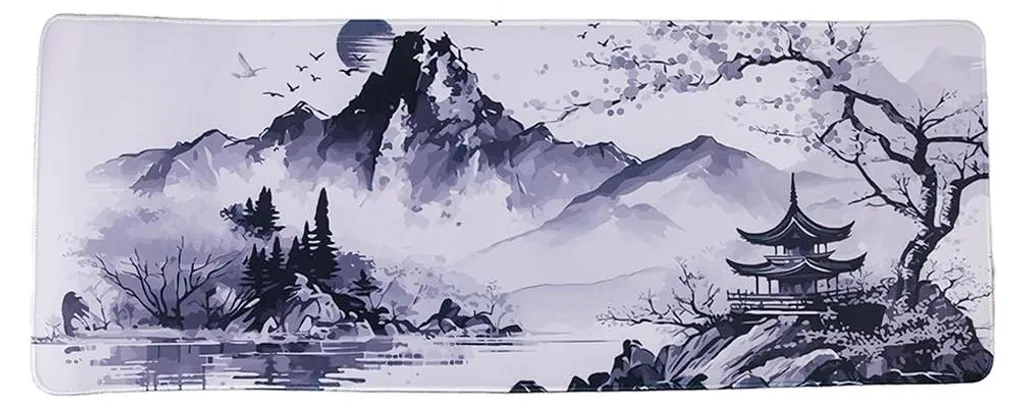 Tapis de souris XXL Mont Fuji 80x30 cm | Tapis de bureau style japonais