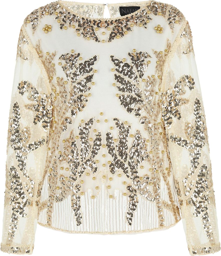 NAEMI damen bluse - gold, XS/S