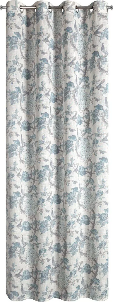 Eurofirany Tenda Liscia Strutturata Con Occhielli, Colore Turchese, 135x250 Cm, Per Soggiorno E Camera Da Letto, Tessuto Poliestere Peso 197g/m²