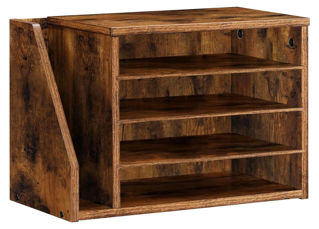 Schreibtisch Organizer aus Holzwerkstoff, Dokumentenablage, Aktenablage, Briefablage, Büroaufbewahrung für Akten, Post, Umschläge, Zeitschriften...