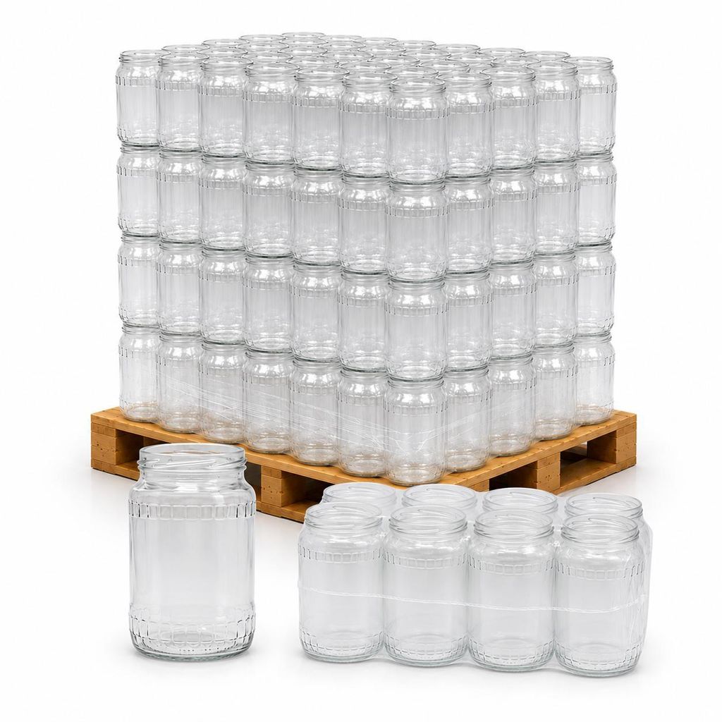 480x Facettenglas 720ml TO82 Halbpalette für Honig Produktbild 