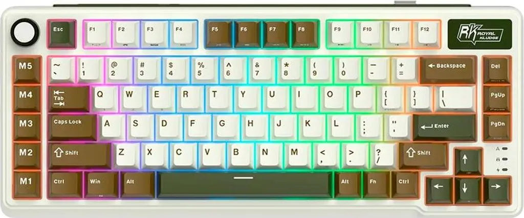 Clavier mécanique de jeu 75% RK L75 Palm Green avec switches Cream