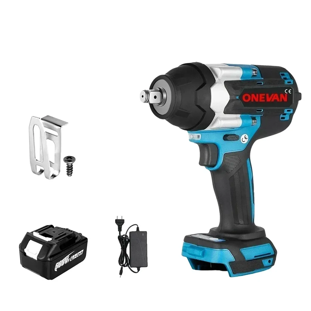 Clé à chocs électrique 1800 Nm moteur Brushless avec batterie et prise EU