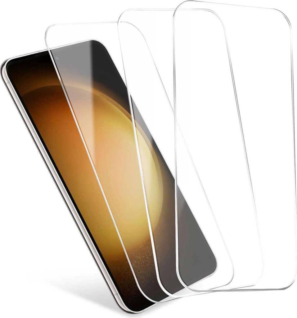 CELLONIC 3x Schutzfolie Handy kompatibel mit Samsung Galaxy S23 Plus 5G - 6,6 Zoll Smartphone Displayschutz 2.5D aus Tempered Glass Ultra Thin 9H S...