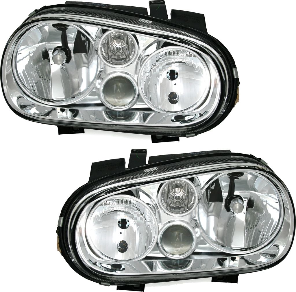TYC Scheinwerfer Set für VW Golf 4 mit NSW 97-03 H3 H1 H7 Halogen LWR Motor