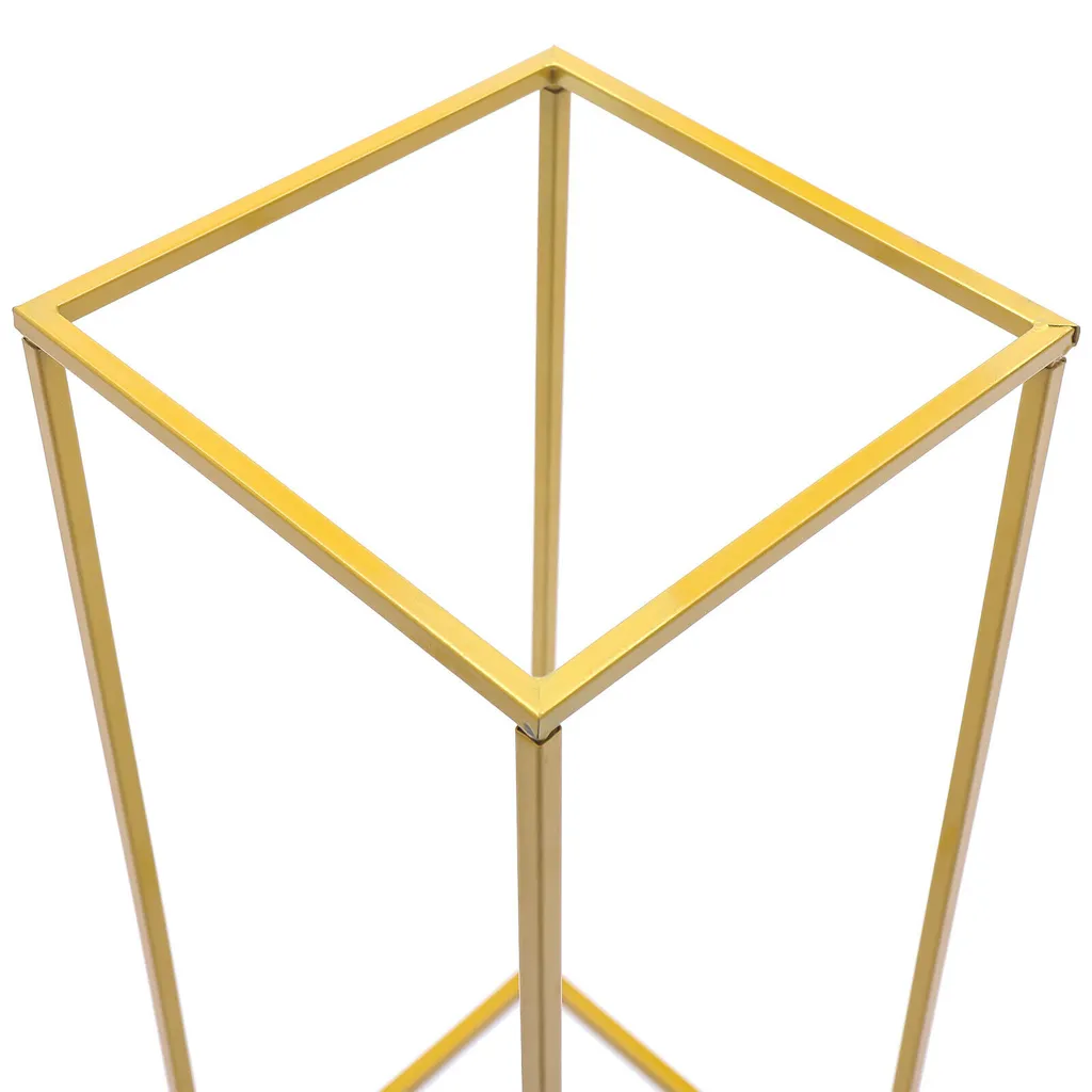 Support de Fleurs de Table pour Mariage Colonne Décorative Dorée 60cm - 4