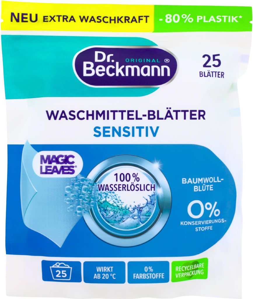 Dr. Beckmann Waschmittel-Blätter Sensitiv Baumwollblüte