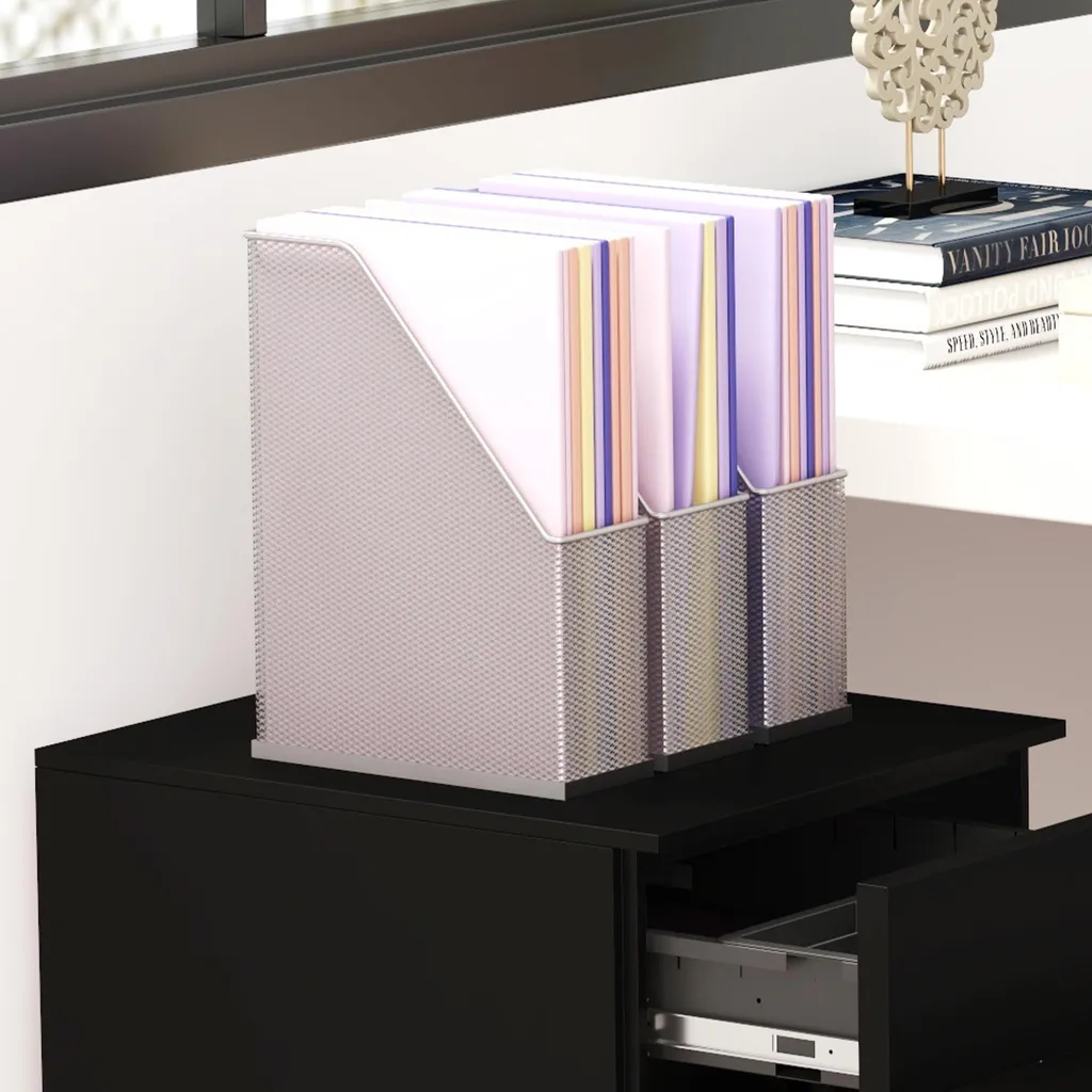 Caisson de bureau mobile à 3 tiroirs avec fermeture à clé centralisée - 9