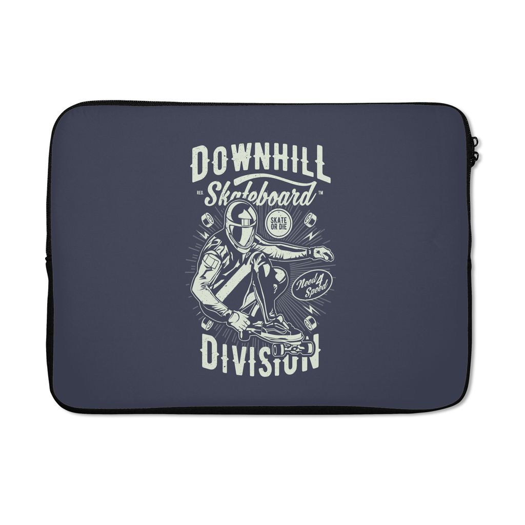 MuchoWow Laptop Hülle 14 ZollSkateboard - Helm - Retro Laptoptasche - Laptoptasche - Stoßsicher - Schutzhaube