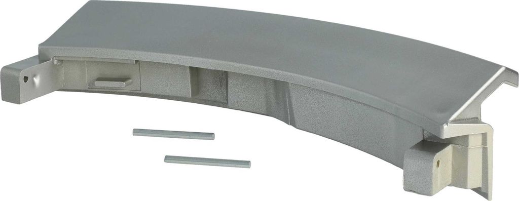vhbw Türgriff kompatibel mit Bosch Logixx 8 WAS32840CH, WAS32893NL, WAS32843 Waschmaschine Kunststoff Silber