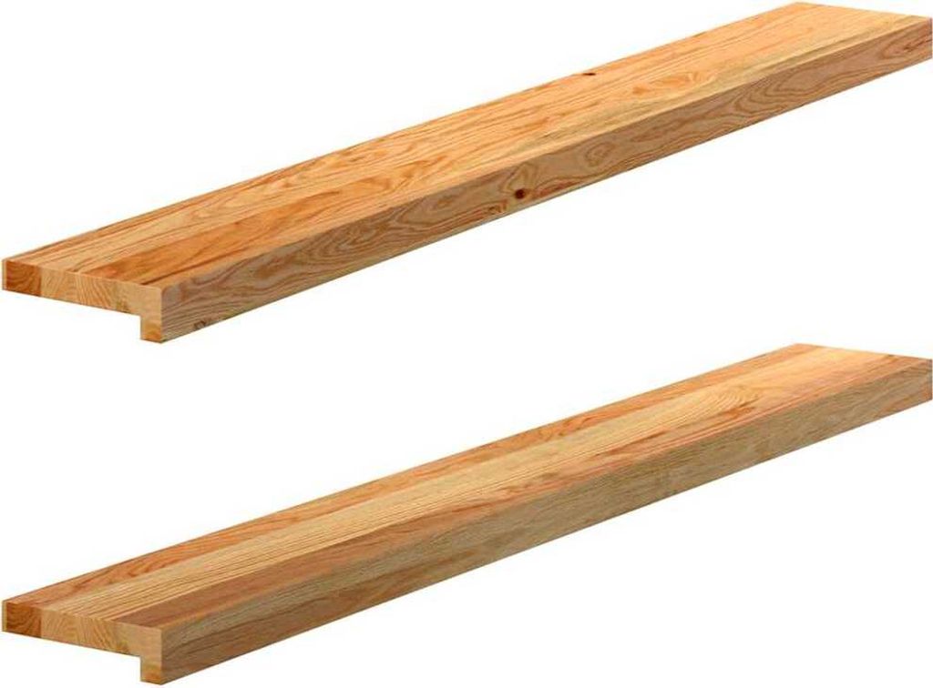 (Robust Möbel)2er set Fensterbänke - modernes Design - Hellbraun 120x15x2cm Massivholz Eiche NEU192020 - Fensterbänke