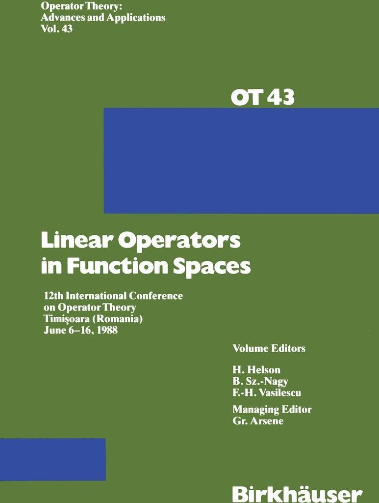 Linear Operators in Function Spaces
