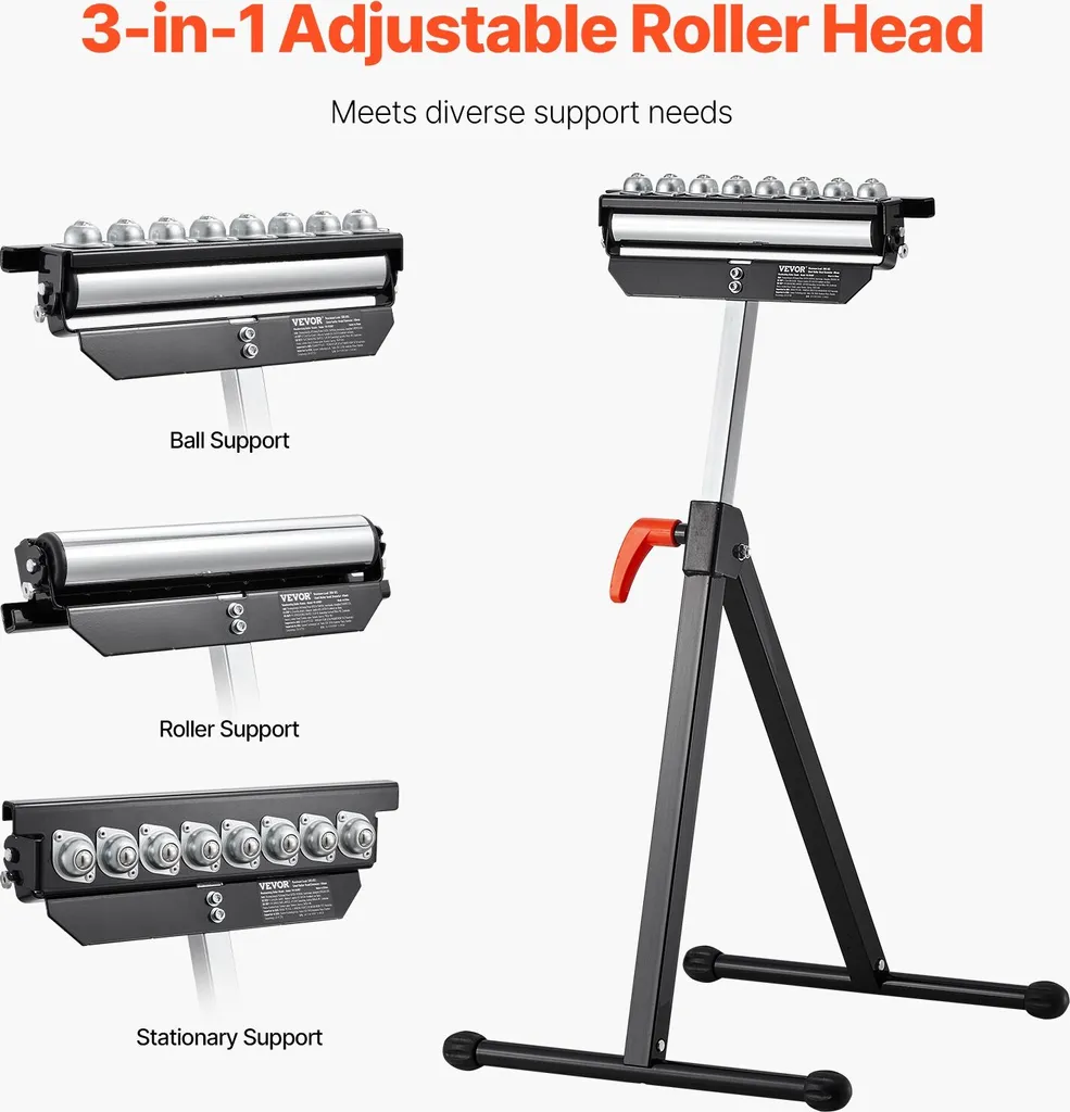 Support à roulettes réglable 68-108cm multi-usages charge max 136kg