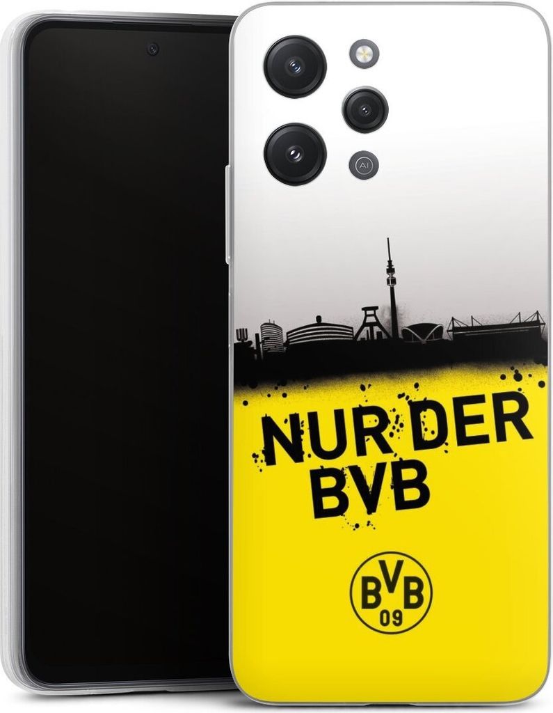 DeinDesign Slim Hülle für Xiaomi Redmi 12 Silikon Case Ultra Dünn Handyhülle BVB Borussia Dortmund Statement