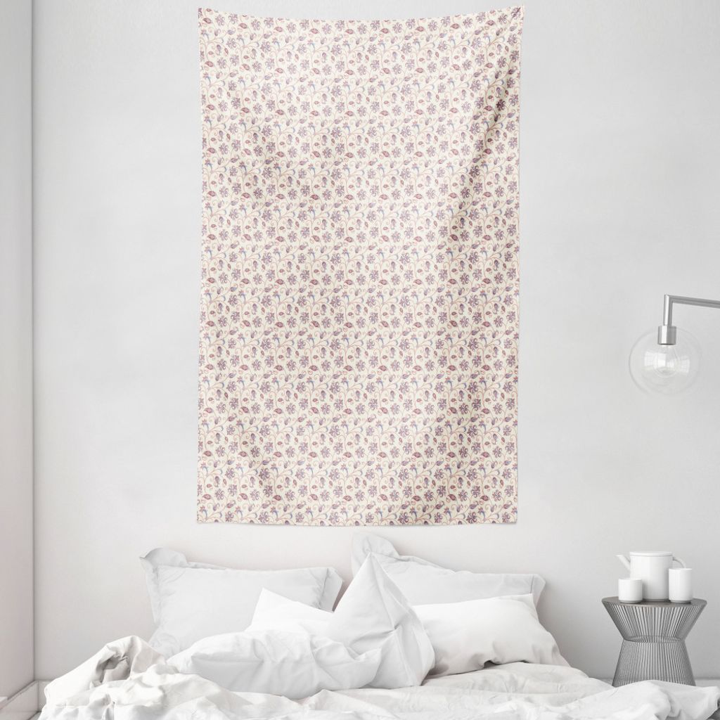 ABAKUHAUS orientalisch Wandteppich und Tagesdecke, Vintage Blumen aus Weiches Mikrofaser Stoff Waschbar ohne Verblassen Digitaldruck, 140 x 230 cm,...