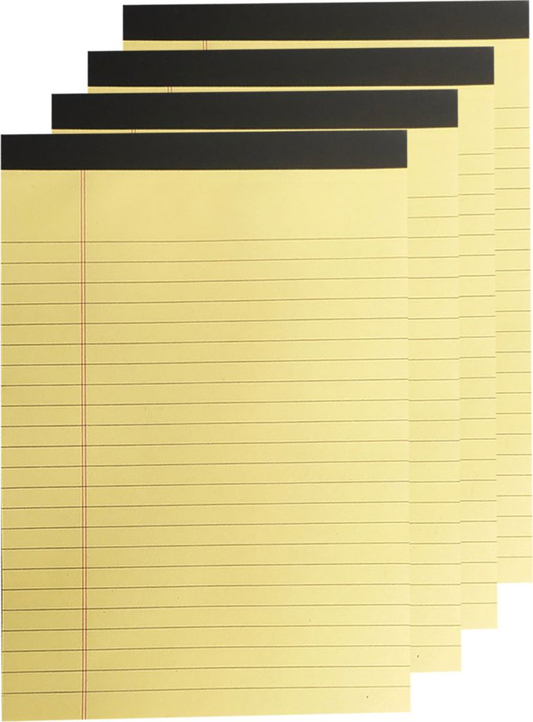 4-teiliger farbiger Notizblock mit 50 Blatt Druck linierter Papierblöcke Duplexdruck Notizbuch Notizpapier-Set Büro-Schrein
