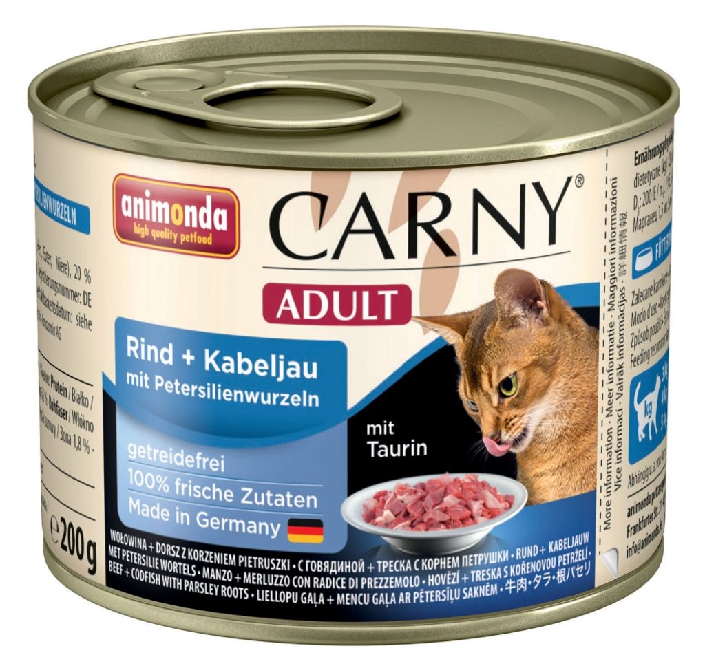 Animonda Carny Adult Rind & Kabeljau mit Petersilienwurzeln 200gx6