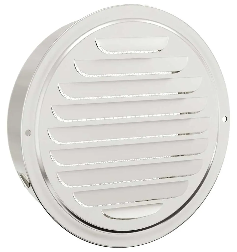 Grille d'aération anti-humidité 200 mm inox pour placard et cuisine x4 - 4