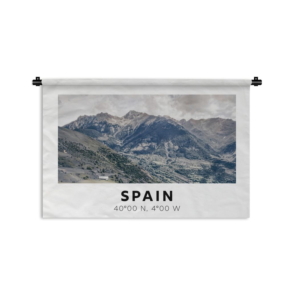 MuchoWow Wandteppich Wandbehang Spanien - Grün - Europa 90x60 cm Tapisserie Dekoration Wandtuch - Wandskulpturen - Bildteppich