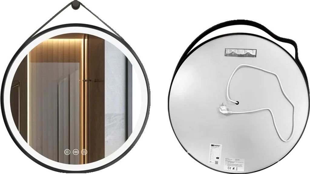 Beleuchteter Badezimmerspiegel, Touch-Sensor, Anti-Beschlag, 60cm (24inch), Aluminium