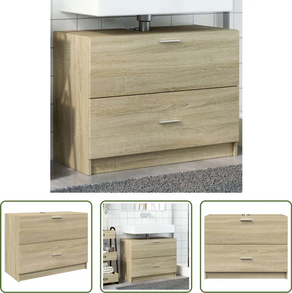 Mobile Bagno Rovere Sonoma 78cm - Salvaspazio The Living Store