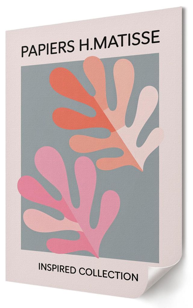 H. Mattise Inspiration- Kunstdruck A4 - Ausdrucksstark, modern- Wandbild für Wohnzimmer Schlafzimmer & Flur, Modernes Poster Wanddeko, Ungerahmt
