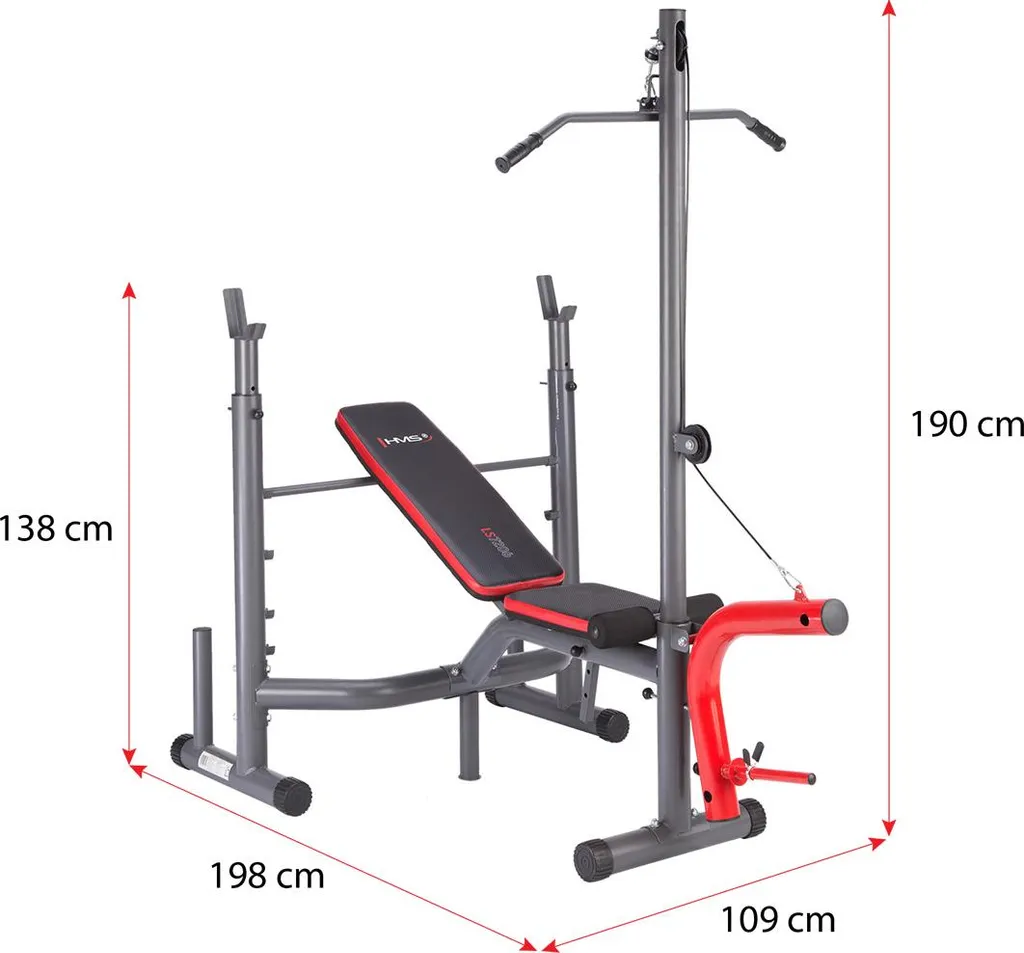 Banc de musculation complet LS7206 avec leg extension et support HMS - 2