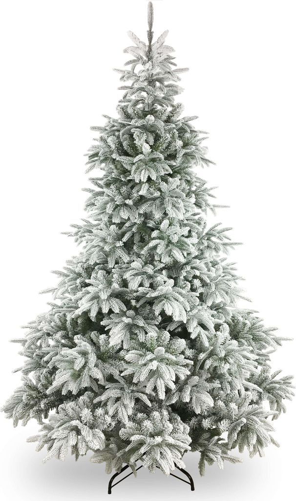 artplants.de Künstlicher Weihnachtsbaum Toronto, blau, beschneit, 180cm, Ø 125cm - Christbaum - SchneeKunsttanne